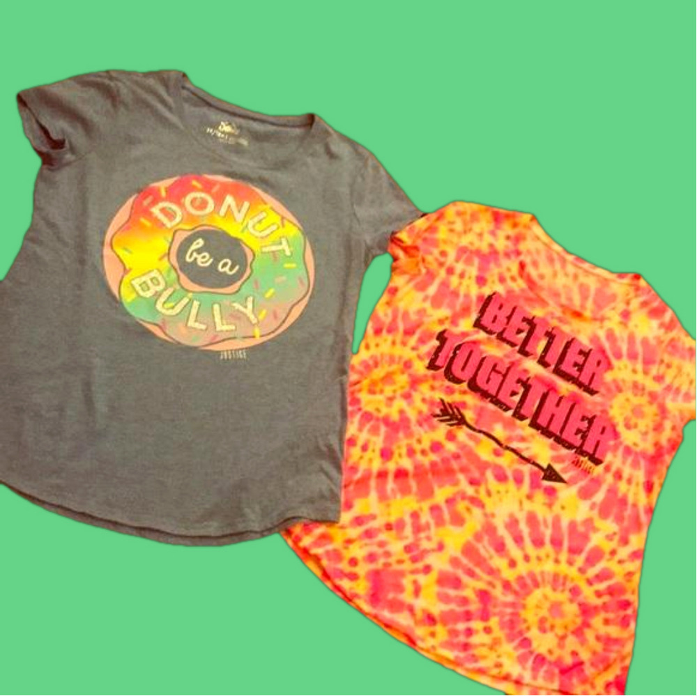 TWO Justice tshirts 14/16
